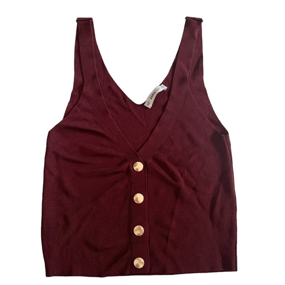 Zara Knit Maroon Tank - Picture 5 of 13